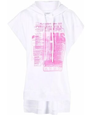 Philosophy Di Lorenzo Serafini Logo-Print Sleeveless Hoodie - Pink