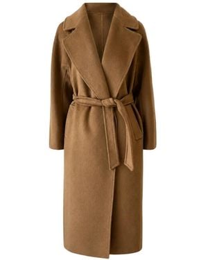 Weekend by Maxmara Belted Notch-Lapels Coat - Natural