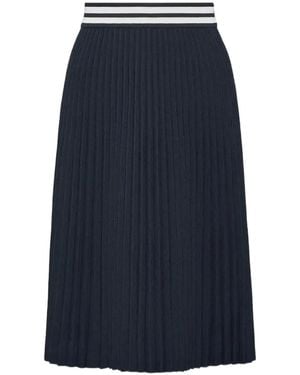 Thom Browne Gestreifter Midirock mit Falten - Blau