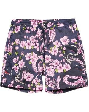 Maharishi Sakura Serenity Swim Shorts - Purple