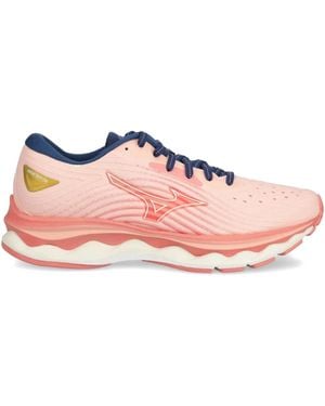 Mizuno Wave Sky 6 Lace-Up Trainers - Pink