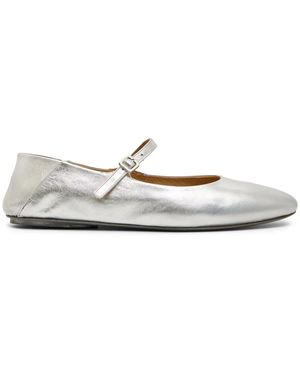 Marsèll Strascico Buckled Ballet Flats - White