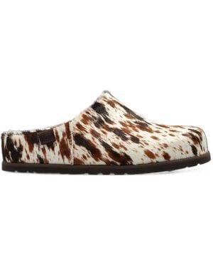 UGG Otzo Western Animal-Print Mules - White