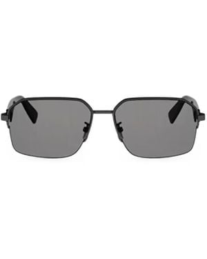 BVLGARI Geometric-Frame Sunglasses - Grey