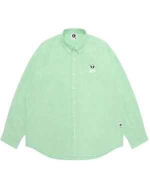 Aape By A Bathing Ape Logo-Embroidered Shirt - Green