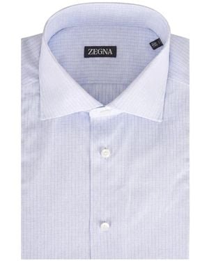 ZEGNA Hemd Mit Karomuster - Blau