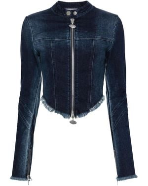 CANNARI CONCEPT Ausgefranste Jeansjacke - Blau