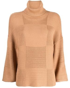 STAUD Benny Roll-Neck Sweater - Brown