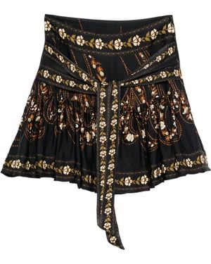 FARM Rio Jupe À Fermeture Nouée Devant - Noir