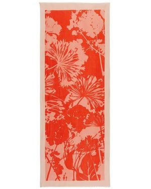 Marc O' Polo Schal Mit Blumen-Print - Rot