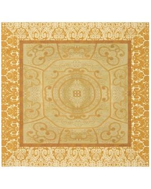 Pierre Louis Mascia Foulard En Soie Cialda À Motif Baroque - Metallic