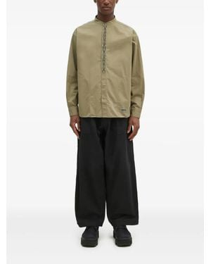 Neighborhood Embroidered Mandarin-Collar Shirt - Green