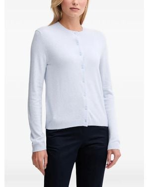 Benetton Cardigan Mit Rundem Ausschnitt - Weiß