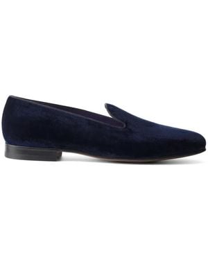 Ralph Lauren Mocassins Alonzo En Velours - Blue