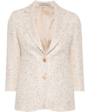 Tagliatore J-Debra Sequin-Embellished Blazer - Natural