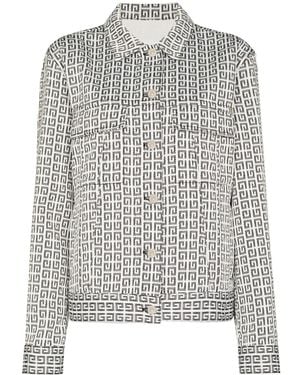 Givenchy Chaqueta de jacquard efecto denim 4G - Gris