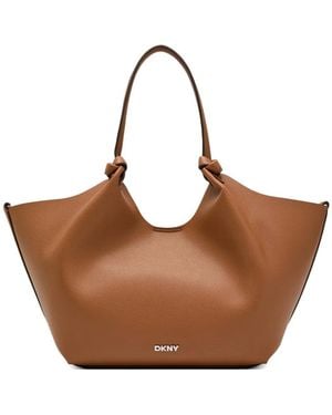 DKNY Medium Paula Knotted Tote Bag - Brown