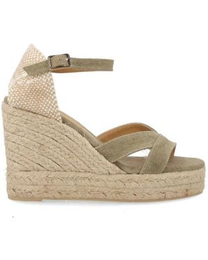 Castañer Bruna ankle-strap wedge espadrilles - Natur