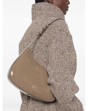 Furla Logo-Print Leather Shoulder Bag - Brown