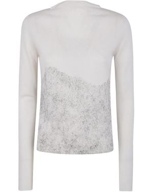 Pierantoniogaspari Melierter Rollkragenpullover - Weiß