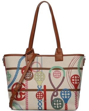 V73 Printed Tote Bag - White