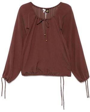 Loewe Seersucker Blouse - Brown
