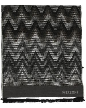 Missoni Zigzag Wool Scarf - Black