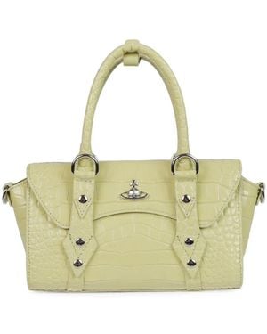 Vivienne Westwood Mini Bettina Schultertasche Mit Kroko-Effekt - Mettallic