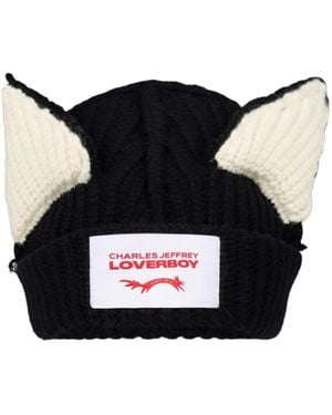 Charles Jeffrey Beanie Mit Ohren - Schwarz