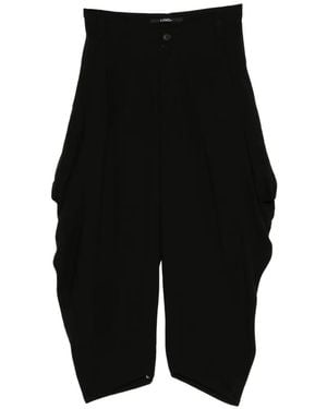 Limi Feu Pantalones Con Detalle Drapeado - Negro