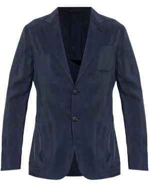 Giorgio Armani Single-Breasted Blazer - Blue