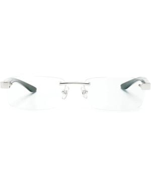 Maybach The Artist Iii Rectangle-Frame Glasses - White