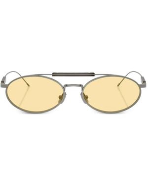 Brunello Cucinelli Oval-Frame Sunglasses - Metallic