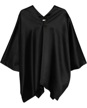 The Row V-Neck Asymmetric Top - Black
