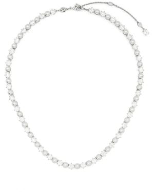 Swarovski Matrix Tennis ネックレス - ホワイト