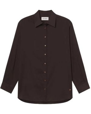 ÉTERNE Button-Fastening Point-Collar Shirt - Purple