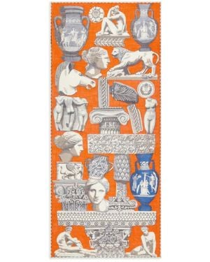 Inoui Edition Archives Schal Mit Grafischem Print - Orange