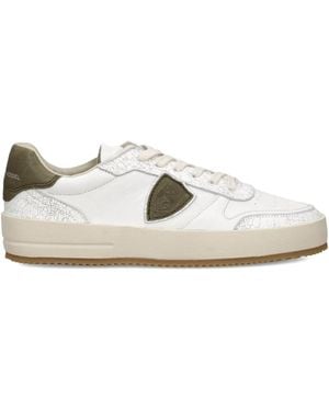 Philippe Model Sneakers Nice Con Inserti - Bianco
