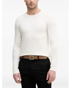 Sisley Pullover Mit Rundem Ausschnitt - Weiß
