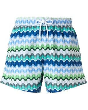 Missoni Bañador Con Estampado En Zigzag - Azul