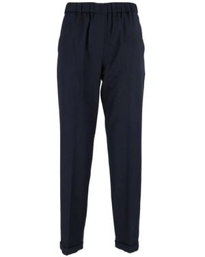Antonelli Elasticated-Waistband Trousers - Blue