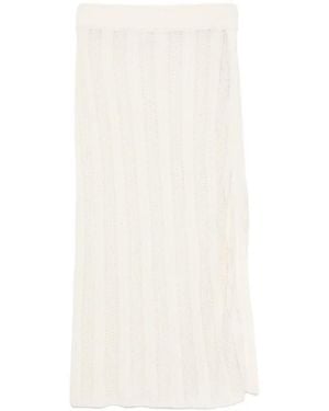 Bompard Pointelle Knitted Skirt (Set Of Two) - White