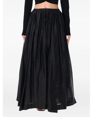 THE GARMENT Falda Larga Gilian Fruncida - Negro