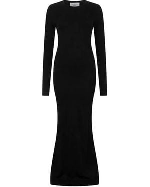Philipp Plein Maxi-Jurk Met Open Rug - Zwart