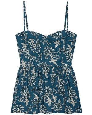 The Great The Verse Peplum Top - Blue