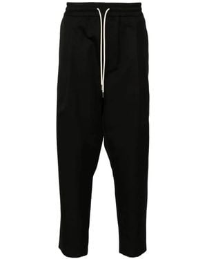Drole de Monsieur Drawstring-Waist Track Trousers - Black