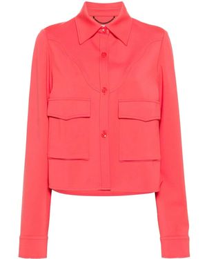 Dorothee Schumacher Yoke-Detail Shirt Jacket - Red