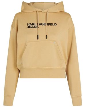 Karl Lagerfeld Logo-Print Hoodie - Metallic