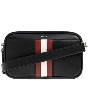 Bally Gestreifte Mythos Schultertasche - Schwarz