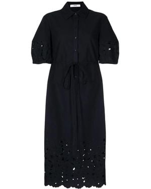 Erdem Chemisier Con Ricamo - Blu
